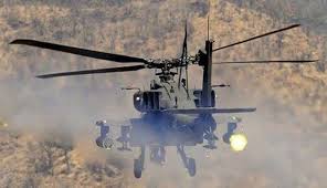 イエメンを爆撃サウジ軍のヘリコプター