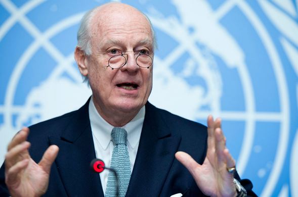 The UN envoy for Syria StaffanDe Mistura