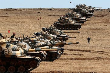 Turkish tanks in Syria's Jarabulus