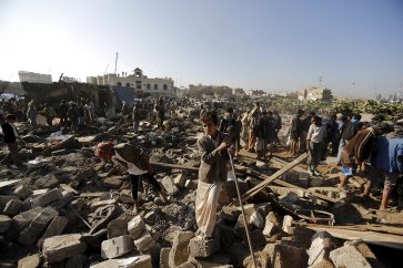 Saudi air strike on Yemen