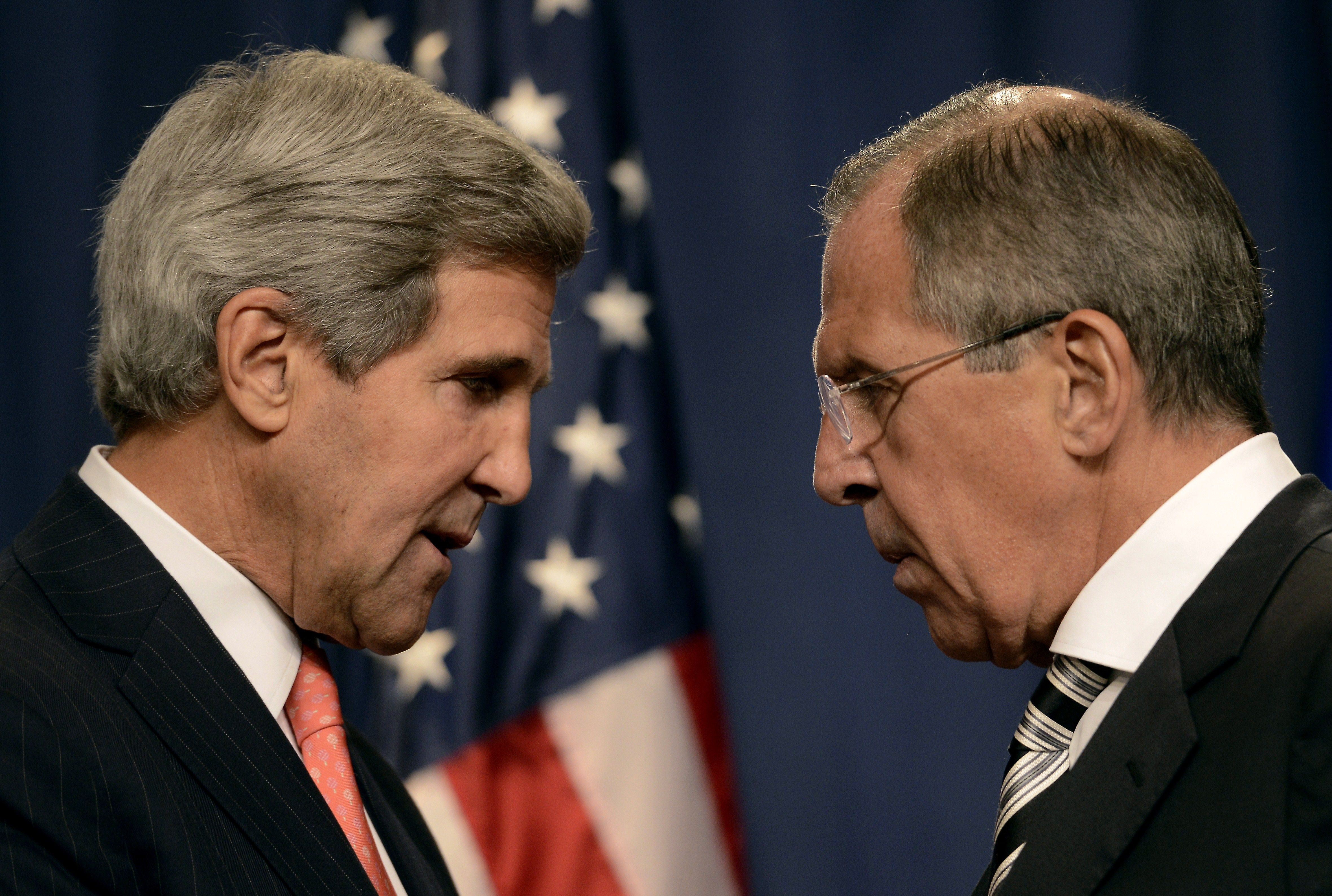 US Secretary of State John Kerry and his Russian counterpart Sergei Lavrov