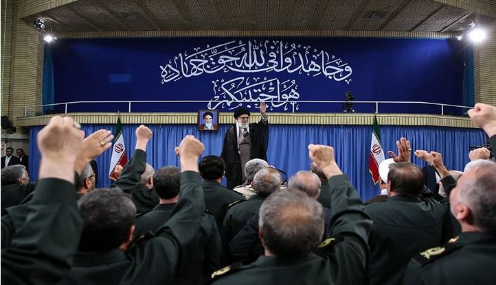 Imam Khamenei addressing IRGC Commander
