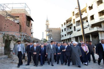 President Assad tours Daraya after Eid prayers