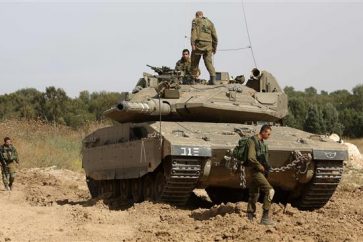 Israeli occupation forces (IOF) near Gaza border
