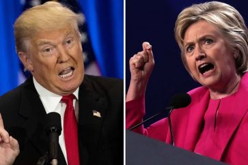 Democratic hopeful Hilary Clinton and her Republican opponent Donald Trump