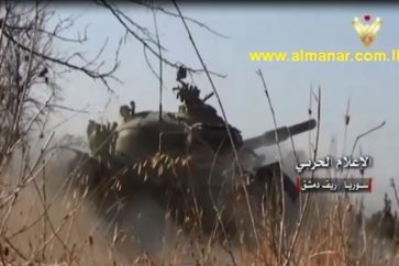 Syrian Army Tank in Damascus countryside
