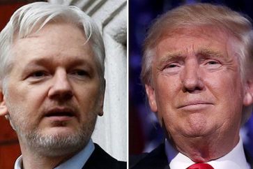 WikiLeaks' founder Julian Assange and US President-elect Donald Trump