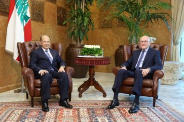 President Aoun meeting with the Caretaker PM