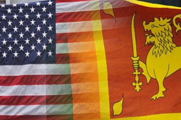 US, Sri Lanka flags