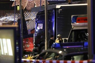 lorry ploughed through a packed Berlin Christmas market on Monday