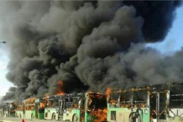 Incinerated Buses