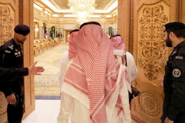Saudi princes at a luxurious palace in Riyadh