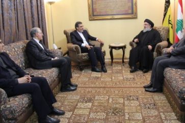 Sayyed Nasrallah receiving Iran's Assistant FM Jaberi Ansari