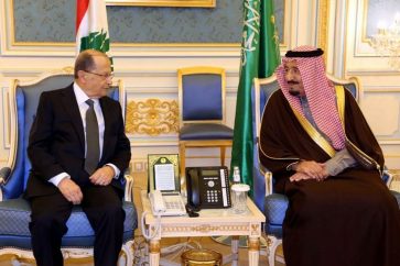 Lebanese President Michel Aoun and Saudi King Salman
