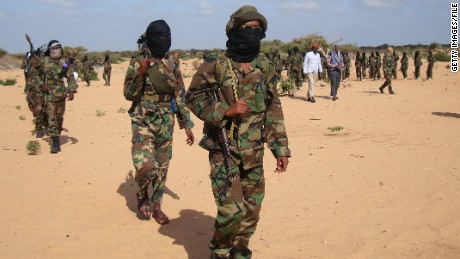 Shabab militants in Somalia