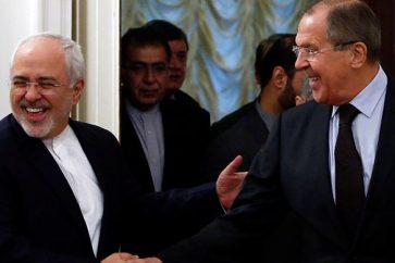 Russian Foreign Minister Sergei Lavrov and his Iranian counterpart Mohammad Javad Zarif