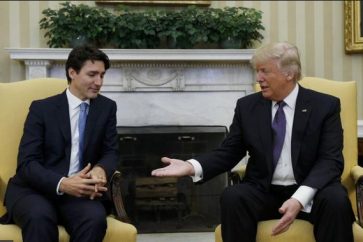 Canadian Prime Minister Justin Trudeau - US President Donald Trump