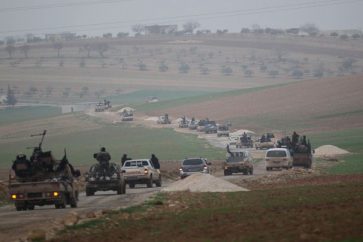 Terrorists' vehicles in Daraa