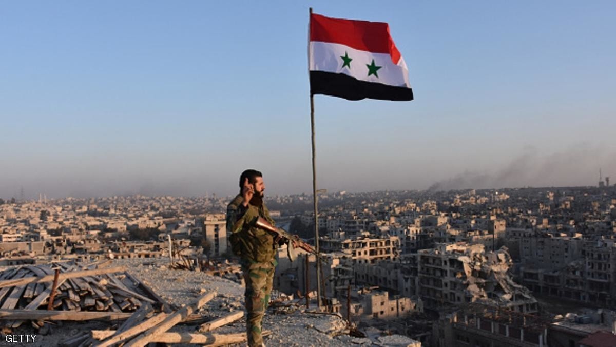 Syrian flag raised