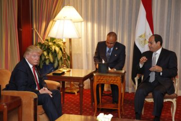 Trump meeting with Sisi at the Plaza Hotel on 19 September 2016 in New York