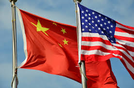 US China flags