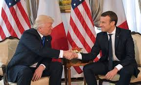 US President Donald Trump and his French counterpart Emmanuel Macron