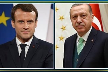 Turkish President Recep Tayyip Erdogan and his French counterpart Emmanuel Macron