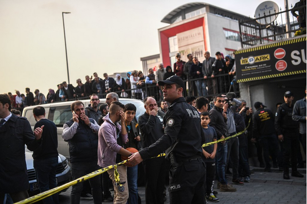 Turkish police officers cordoned off a parking garage in Istanbul on Monday after finding an abandoned car belonging to the Saudi Consulate.CreditCreditOzan Kose/Agence France-Presse