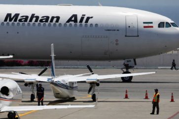 Plane belonging to Iran's  Mahan Air.