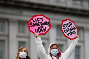 Lift US sanctions on Iran banner
