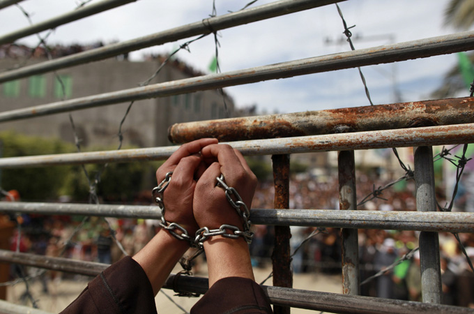 Palestinian prisoners at Israeli jails