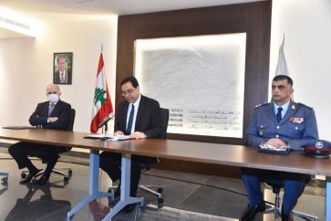 Lebanese PM Hassan Diab ISF visit