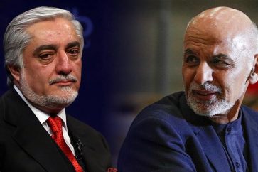 Afghan President Ashraf Ghani and his rival Abdullah Abdullah