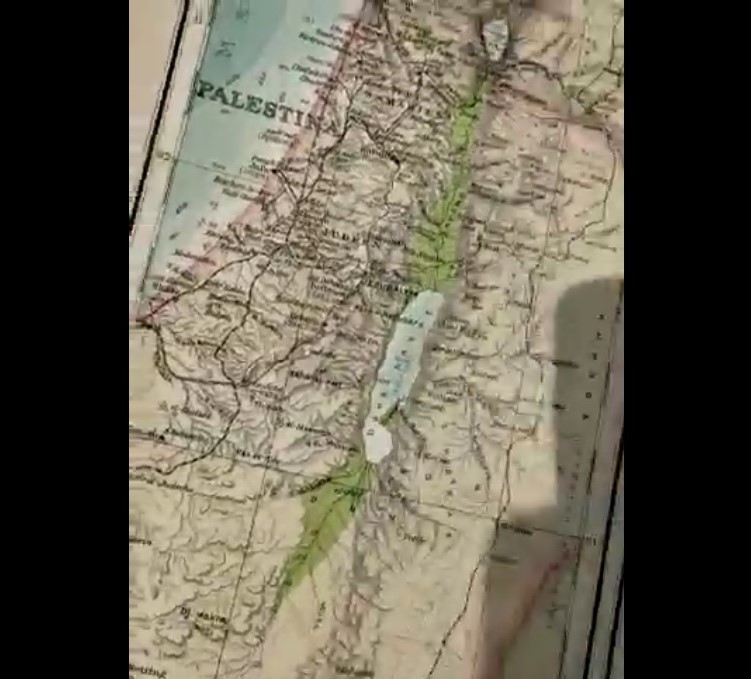 Palestine map in Atlas of the World