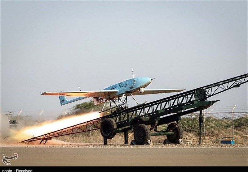 Iranian drone during drill