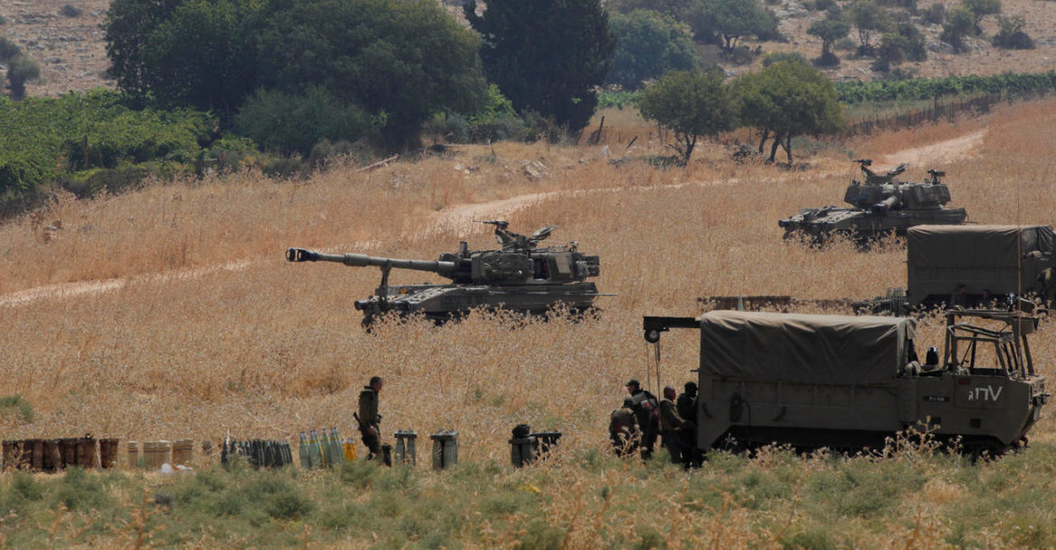 Israeli vehicles Lebanon border