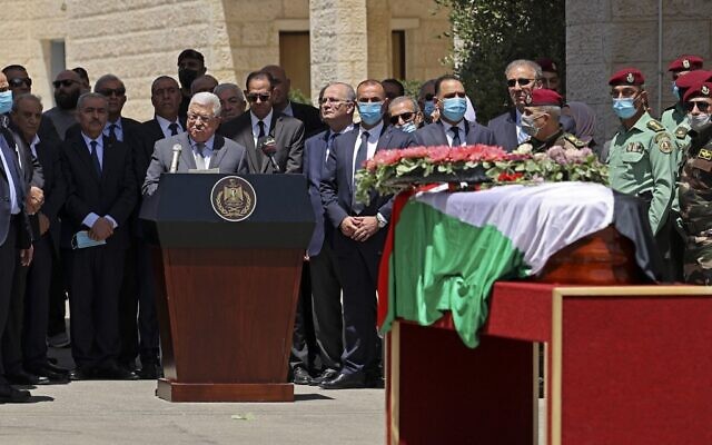 Mahmoud Abbas Shireen Abu Akleh funeral