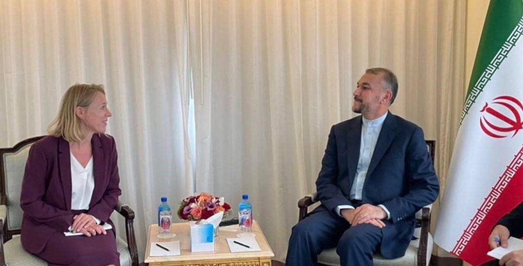 Iran’s Minister of Foreign Affairs Hossein Amirabdollahian and Norwegian counterpart Anniken Huitfeldt