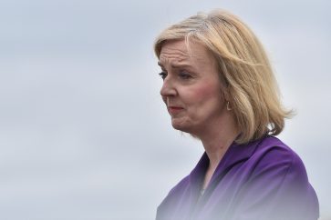 FILE PHOTO: British Foreign Secretary and Conservative leadership candidate Liz Truss attends a Conservative Party leadership campaign event, at Artemis Technologies in Belfast Harbour, Belfast, Northern Ireland, August 17, 2022. REUTERS/Clodagh Kilcoyne/Pool