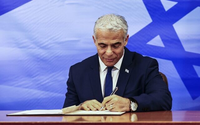 Lapid Lebanon Israel maritime deal