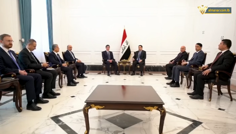 The Iraqi Prime Minister Mohammad Shia’ Al-Sudani hosting the Kurdish leader Nechirvan Barzani