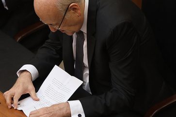 Lebanese Caretaker Prime Minister Najib Mikati at parliament