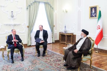 Iranian President Ebrahim Raisi and Russia's visiting Security Council Secretary Nikolai Patrushev