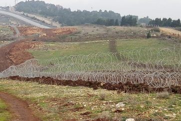 Barbed wire erected by Zionist enemy to seize a controversial area of Lebanese border town of Adaisseh