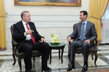 Syrian President Bashar Assad and Turkish Counterpart Recep Tayyip Erdogan (Archive)