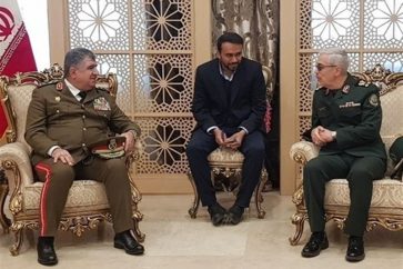 Chief of Staff of the Iranian Armed Forces Major General Mohammad Hossein Baqeri and Syrian Defense Minister Ali Mahmoud Abbas