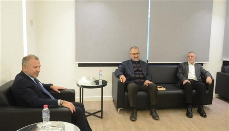 Political Aide of Hezbollah Secretary General, Hajj Hussein Khalil, the Party’s Security Official, Hajj Wafiq Safa meeting with FPM Chief Gebran Bassil