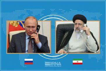 Iran President Ebrahim Raisi hold a phone call with his Russian counterpart Vladimir Putin