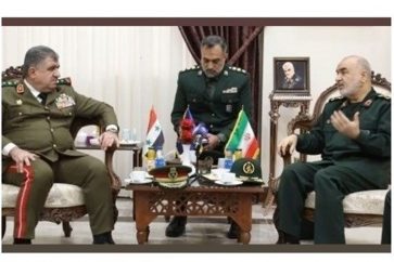 IRGC Chief General Hussein and Syrian Defense Minister Ali Mahmoud Abbas