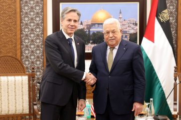 Palestinian President Mahmoud Abbas hosting US Secretary of State Anthony Blinen